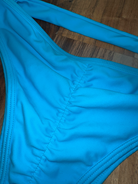 High Neck Bikini Set Blue