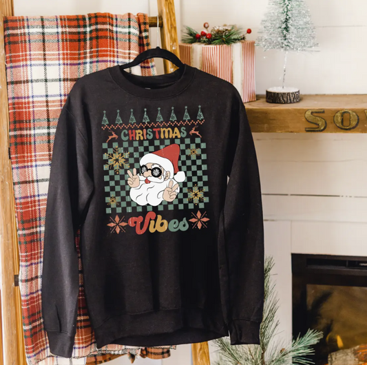 Retro Christmas Vibes- Unisex Long Sleeve