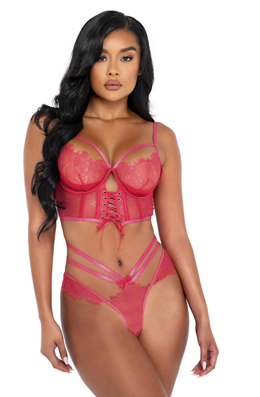 2pc Lashes for Lace Set - Pink