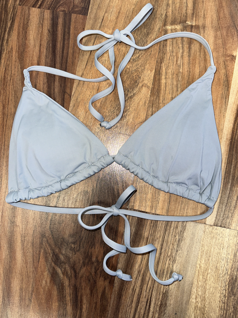 Gray Triangle Bikini Top