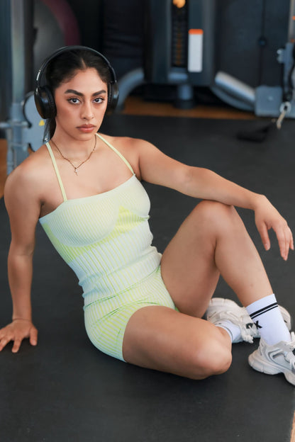 Waves of Pastel- Creamsicle Romper