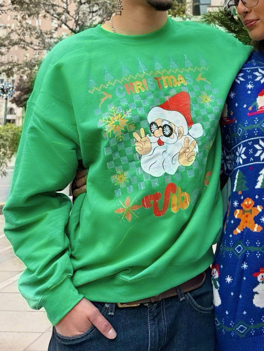 Retro Christmas Vibes- Unisex Long Sleeve