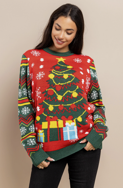 UNISEX Ugly Christmas Sweater- Tree