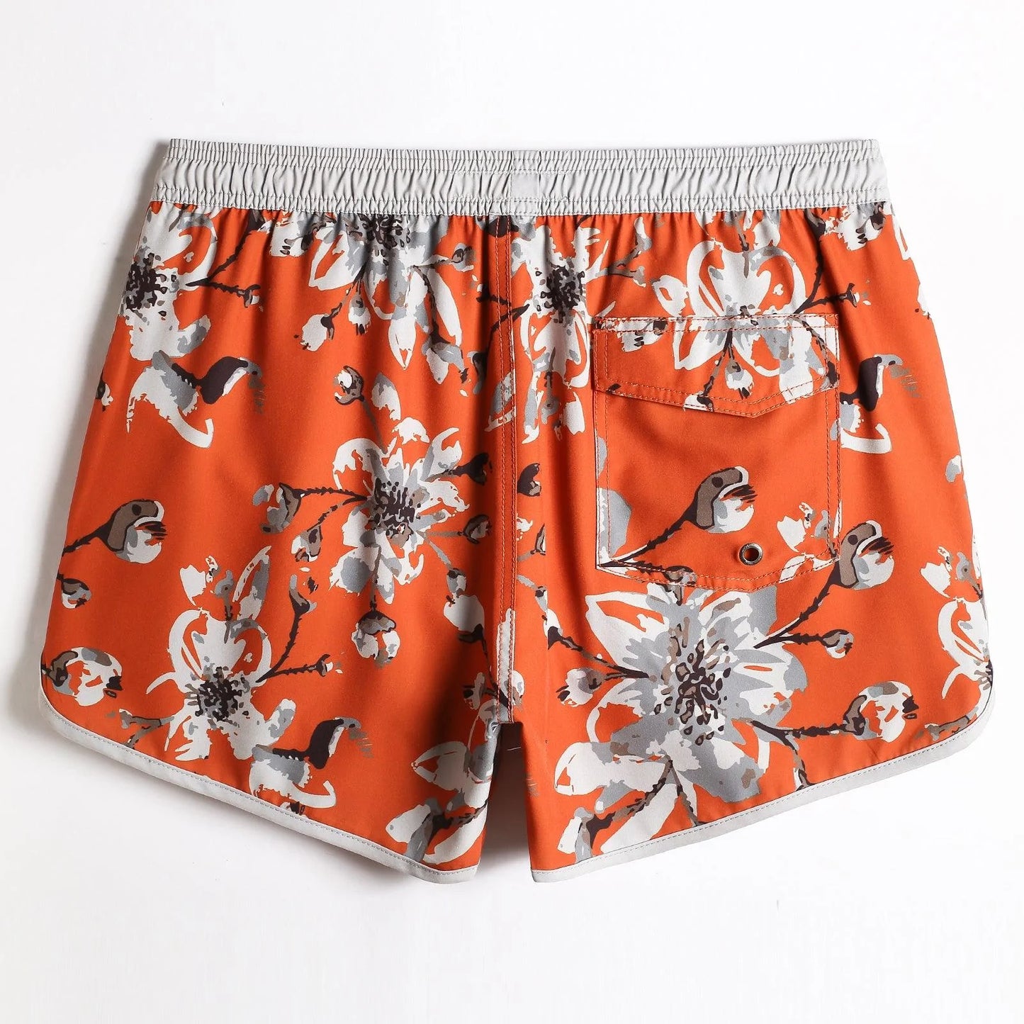 4.5 Inch Vintage Stretch Pear Blossom Swim Trunks