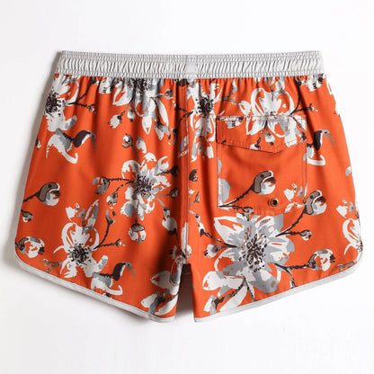 4.5 Inch Vintage Stretch Pear Blossom Swim Trunks