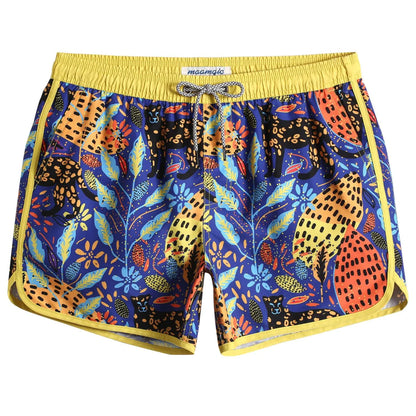 4.5 Inch Vintage Jungle Black Panther Swim Trunks