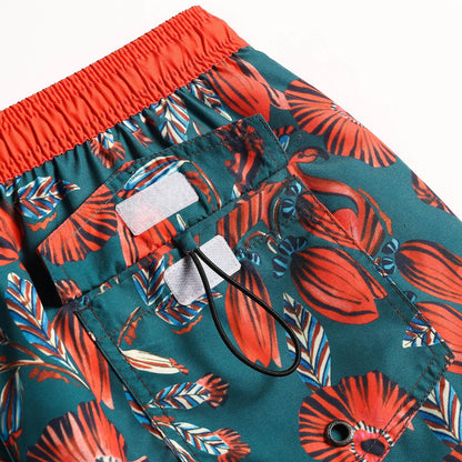 4.5 Inch Vintage Lantern Flower Swim Trunks